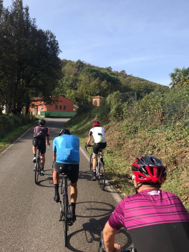 Enjoying the group ride